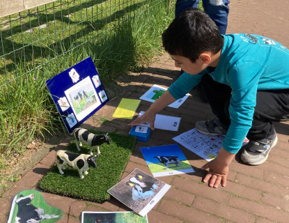 Op de kinderboerderij