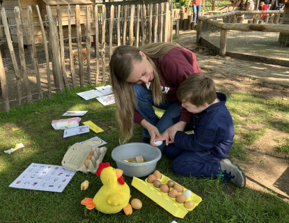 Op de kinderboerderij